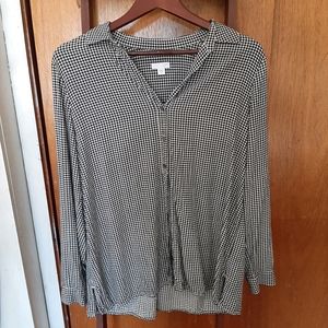 J Jill Flowy Houndstooth Blouse